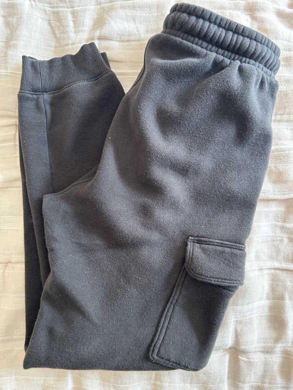 Little Co Lauren Conrad Organic Cargo Sweatpants 12 Oeko-Tex Charcoal